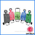 Foldable trolley shopping bag with wheels